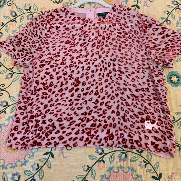 rag & bone Tops - Rag & Bone Pink Patterned Blouse
